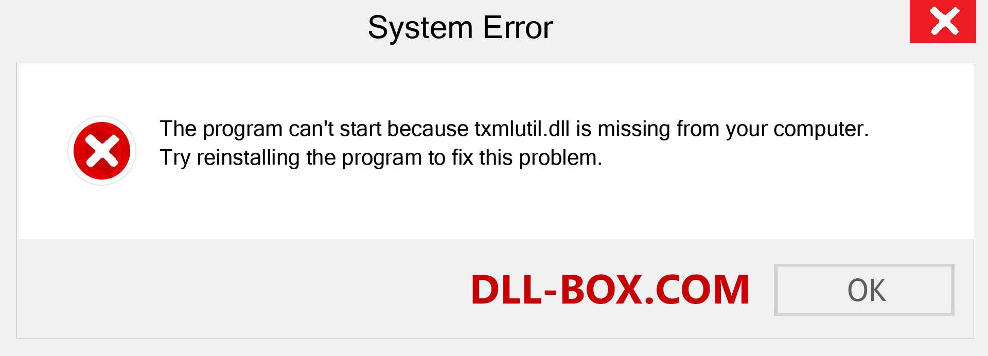  txmlutil.dll file is missing?. Download for Windows 7, 8, 10 - Fix  txmlutil dll Missing Error on Windows, photos, images